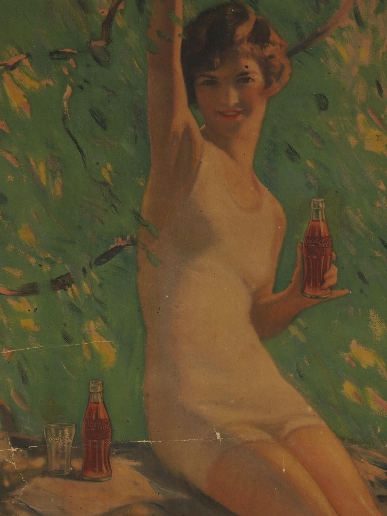 VINTAGE 1930 AMERICAN COCA COLA CALENDAR PIC-1